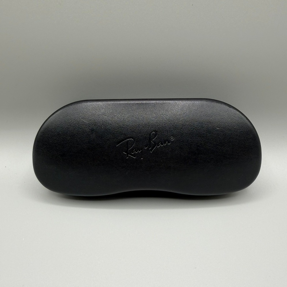 Ray-Ban Black Hard Shell Clamshell Sunglasses Eyeglasses Case Biege Interior